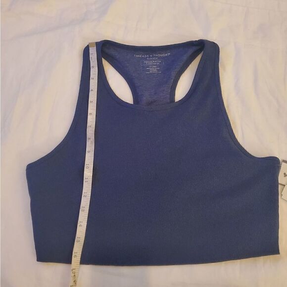 NWT Threads 4 thought blue ribbed bra crop XXL - Picture 9 of 11